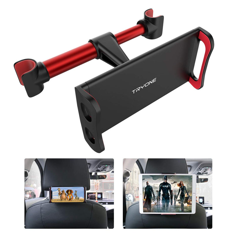 Car Headrest Mount Tablet Headrest Holder Compatible With Smartphones Tablets Switch 4 7 10 5 Headrest Posts Width 4 9In 5 9Inred