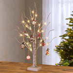Birch Tree Battery Powered Warm White Led