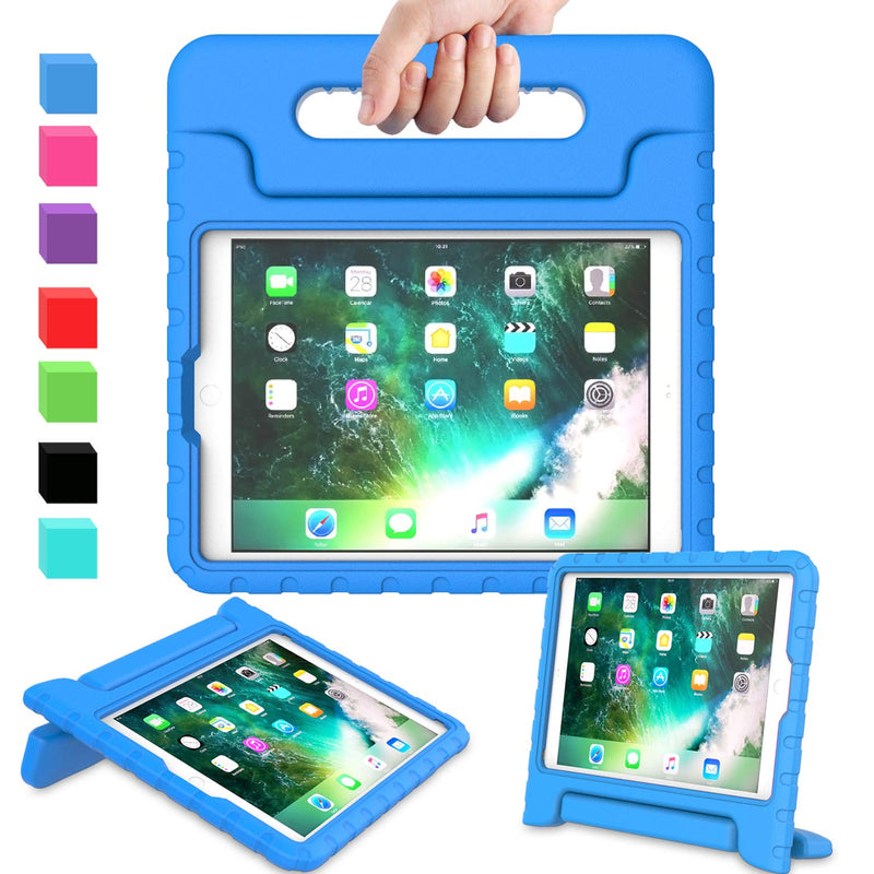 Avawo Kids Case For Ipad 9 7 2017 2018 Ipad Air 2 Light Weight Shock Proof Convertible Handle Stand Friendly Kids Case For 9 7 Inch Ipad 5Th 6Th Gen Ipad Air 1 Ipad Air 2 Blue
