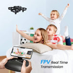 Poic A20W Mini Drone For Kids And Beginners With Camera 720P Rc Fpv Drone Easy To Fly Able Quadcopter With Altitude Hold Headless Mode Route Settiing Gravity 3 Batteries