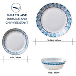 Higher Rim Glass Plate Bowl Set