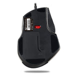 Adesso Imouse X3 Multi Color 9 Button Optical Ergonomic Gaming Mouse With 6 Foot Usb Cable Wire And 7 Levels Dpi Switch