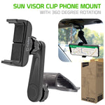 Cellet Sun Visor Phone Mount With 360 Degree Rotation Compatible With Iphone 12 Pro Max 12 Pro 12 11 Pro Max 11 Pro Xr Xs X Samsung Galaxy S20 Ultra S20 Plus S20 S10E S10 S10 Note 20 Ultra 20