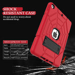 Case For Ipad 8Th 7Th Generation Case Ipad 10 2 Case 2020 2019 Heavy Duty Shockproof Protective 3 Layer Hybrid Ipad Cover For Kids Boys With Stand For Apple Ipad 10 2 Red Black