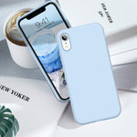 Iphone Xr Cases Iphone Xr Case Slim Lightweight Smooth Liquid Silicone Soft Gel Rubber Microfiber Lining Cushion Texture Cover Shockproof Protective Phone Cases For Iphone 10 Xr Light Blue
