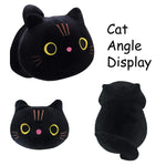 13 8 Black Cat Cat Ow Black Cat Stuffed Animal Ies Cute Round Eyes Kitten Doll Toy For Friend Birthday Valentine Christmas Black