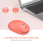 Wireless Mouse 2 4G Noiseless Mouse With Usb Receiver Seenda Portable Computer Mice For Pc Tablet Laptop Notebook Living Coral