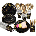 New Years Eve Paper Plates And Napkins Set Party Supplies 25 Sets X 7 Items Including Plates Napkins Cups Forks Knives And Spoons