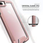 Zizo Ion Series For Iphone 8 Plus Case Military Grade Drop Tested With Tempered Glass Screen Protector Iphone 7 Plus 6S Plus Rosegold Clear
