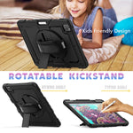 Ipad Pro 12 9 Case 2020 With Screen Protector Pencil Holder Full Body Shockproof Rugged Protective Durable Rubber Case W 360 Rotating Stand Strap For Ipad Pro 12 9 Inch 4Th Generation