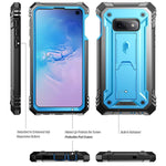 Galaxy S10E Rugged Case With Kickstand Heavy Duty Military Grade Full Body Cover With Built In Screen Protector Revolution Series For Samsung Galaxy S10E 5 8 Inch 2019 Blue