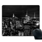 Smooffly Gaming Mouse Pad Custom Black And White City New York Night Sky Rectangle Mouse Pad