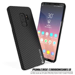 Galaxy S9 Plus Case Carbonshield Heavy Duty Ultra Thin 2 Piece Dual Layer Pu Leather Cover Shockproofnon Slip With Punkshield Screen Protector For Samsung S9 Plus Jet Black