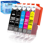 Lxtek Compatible Ink Cartridge Replacement For Canon Pgi 280Xxl Cli 281Xxl Pgi 280 Xxl Cli 281 Xxl To Use With Pixma Tr8520 Ts9120 Ts6220 Ts9520 Ts8220 Ts9521C Ts6120 Ts8120 Tr7520 Ts702 5 Pack