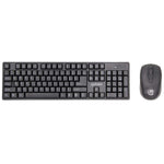 Wireless Keyboard And Optical Mouse Set One 2 4 Ghz Usb Dongle Connection For Both Black 178990