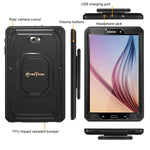 Fintie Case For Samsung Galaxy Tab A 10 1 2016 No S Pen Version Tuatara Magic Ring 360 Rotating Multi Functional Grip Stand Shockproof Cover Built In Screen Protector Black