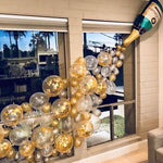 88 Pcs Champagne Bottle Balloon Garland Arch Kit Happy New Year Years Decorations 2023 Gold Silver Clear Balloons For Birthday Wedding Baby Shower Bachelorette Anniversary Party Decorations