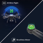 C D15 Gps Drone With 4K Uhd Eis Camera Anti Shake 5G Fpv Live Video 130 Wide Angle 90 Adjustable Brushless Motor Auto Home Follow Me Tap Fly Optical Flow Quadcopter For S