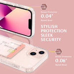 Petocase For Iphone 13 Wallet Case Card Holder Slot Ultra Bling Slim Thin Clear Flexible Tpu Gel Rubber Soft Skin Silicone Protective Phone Case Cover For Apple Iphone 13 Glitter Clear