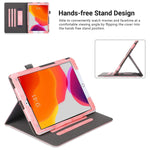 Ipad 10 2 Case Ipad 7Th Gen Case Dteck Premium Leather Multi Angle Stand Cover With Auto Sleep Wake Hand Strap And Pencil Holder For Apple Ipad 10 2 2019 Release 7Th Generation Pink