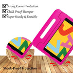 Case For New Ipad 8Th 7Th Generation Case Ipad 10 2 Case Ipad Case 10 2 Inch Shockproof Light Weight Handle Stand Kids Case For Apple Ipad 10 2 20208Th Gen 2019 7Th Gen Air 3 Hot Pink