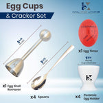 Elegant Egg Cups Cracker Set