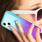 Ruky Case Compatible With Iphone 13 Full Body Rugged Cover With Built In Screen Protector Soft Tpu Shockproof Bumper Protective Clear Girls Women Phone Case For Iphone 13 6 1 Teal Purple