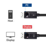 Cable Matters Unidirectional Active Displayport Cable Displayport 1 4 Cable With 8K 60Hz Video And Hdr Support In 33 Ft 10M