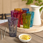 Plastic Stackable Water Tumblers In Jewel Tone Colors