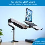 Laptop Tray Steel Notebook Holder For Monitor Vesa Mount Stand Fits Vesa 100X100 Mm Mounting Holes 22Lbs Capacity With Vented Cooling Platform