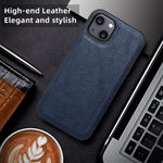 X Level For Iphone 13 Case Anti Scratch Premium Leather Soft Tpu Bumper Shockproof Protective Phone Cover Case For Iphone 13 6 1 Inch Blue