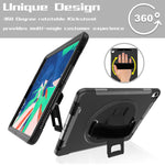 Ipad Pro 12 9 Case 2018 Shockproof Protective High Impact Resistant Cover With 360 Degree Swivel Kickstand And Adjustable Hand Strap For Apple Ipad Pro 12 9 Inch Shoulder Strap