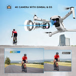 Drones With Camera For S 4K Kf102 Easy Gps Drone With 2 Axis Camera Dual Antenna 5G Fpv Transmission Live Video Quadcopter 2 Batteries 50Mins Flight Time With Gps Auto Home Drones For S Kids With Carrying Case