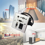 Multimedia Information Panel Outlet Multifunctional Socket Usb Hdmi Audio Vga Net Port Wall Multi Media Plug For Home Furnishing Hotel Office