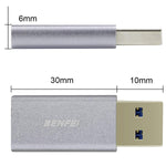 Usb C Female To Usb 3 0 Male Adapter Benfei 2 Pack Type C To Usb 3 0 A Adapter Compatible With Laptops Power Banks Chargers And More Devices With Standard Usb A Ports