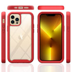 Dogodon Design 10Ft Drop Tested For Iphone 13 Case With Built In Screen Protector Heavy Duty Full Body Protection Rugged Shockproof Clear Cover 2021 6 1 Red