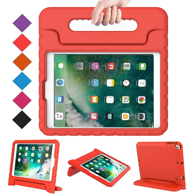 Case For New Ipad 9 7 Inch 2018 2017 Shockproof Case Light Weight Kids Case Cover Handle Stand Case For Ipad 9 7 Inch 2017 2018 Previous Model Red