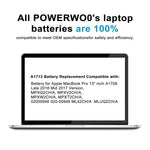 A1713 Battery Replacement For Macbook Pro 13 Inch A1708 Late 2016 Mid 2017 Mll42Ch A Mluq2Ch A Emc 2978 3164 11 4V 54 5Wh 4781Mah
