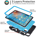 Ipad Pro 11 Case 2020 2018 With Pencil Holder Kickstand Shockproof Heavy Duty Rubber High Impact Resistant Rugged Hybrid Three Layer Armor Case For Ipad Pro 11 Inch 2020 2018 Black Blue