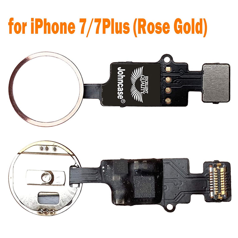 Johncase Home Button Main Key Flex Ribbon Cable Assembly Replacement Part Compatible For Iphone 7 7 Plus And 8 8 Plus All Carriers Rose Gold