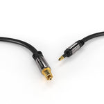 Kabeldirekt 15 Feet Mini Toslink Optical Digital Audio Cable Pro Series