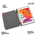 Ipad 10 2 Inch Case 8Th Generation 2020 7Th Generation 2019 Origami Shield 5 In 1 Stand Position Shockproof Tpu Cover Red