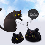 13 8 Black Cat Cat Ow Black Cat Stuffed Animal Ies Cute Round Eyes Kitten Doll Toy For Friend Birthday Valentine Christmas Black