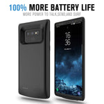 Galaxy Note 9 Battery Case 5000Mah Portable External Backup Charging Pack Rechargeable Impact Resistant Charger Case Compatible With Samsung Galaxy Note 9Black