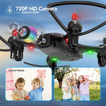 Nh530 Drones With Camera For S Mini Drone With 720P Hd Camera Rc Quadcopter For Beginner With Gravity Headless Mode One Key Take Off Landing Rc Drone With 2 Batteries