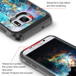 Case For Galaxy S7 Edge S7 Edge Case Hybrid Dual Layers Nebula Mandala Design Hard Pc Flexible Tpu Cover Slim Shockproof Protective Phone Case For Samsung S7 Edge Madala