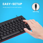 Perixx Periboard 422 Wired Usb C Mini Keyboard Usb Type C Connector Black Us English Layout