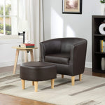 Arm Chair Linen Fabric With Single Sofa