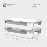 100 Leakproof Casserole Dish Set With Hinged Bpa Free Locking Lids