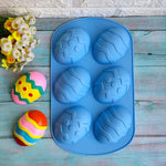 6 Cavity Easter Egg Shape Cake Baking Mold Diy Chocolate Bakeware Pan Set Of 4